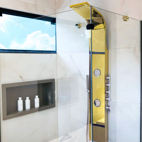 Dúvidas frequentes na instalação da ducha vertical com hidromassagem.