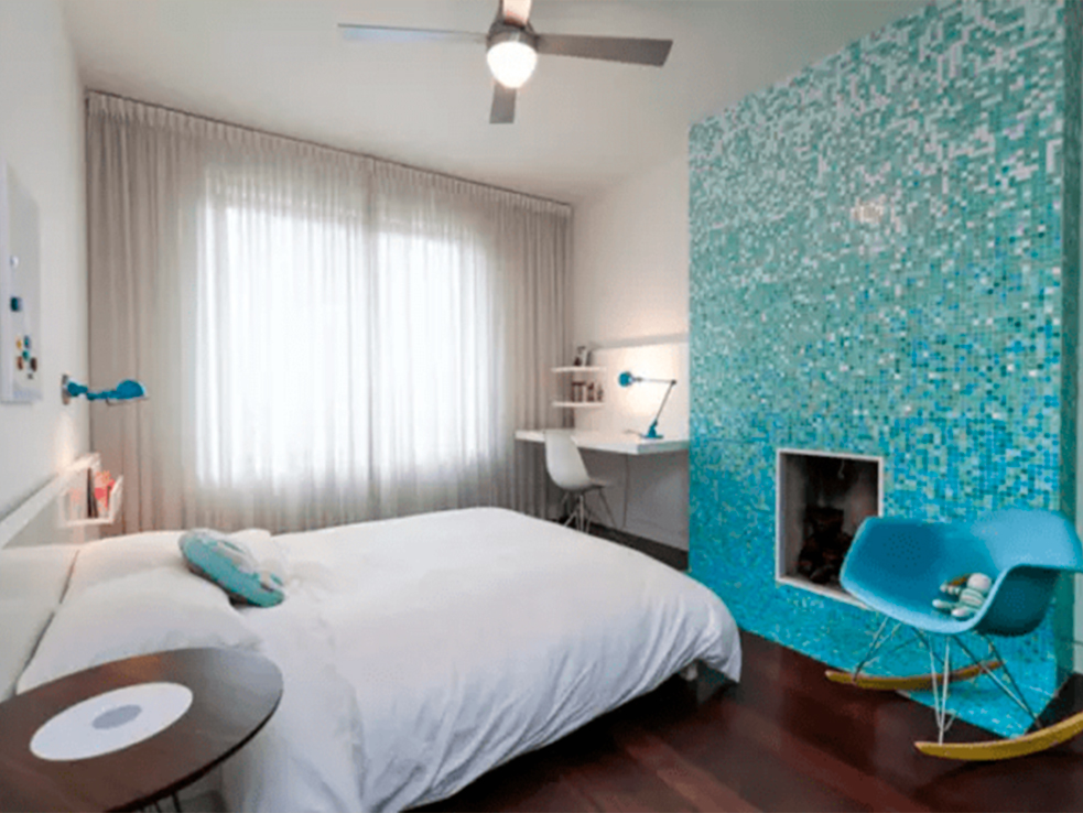 Inspirações de quartos e salas com pastilhas